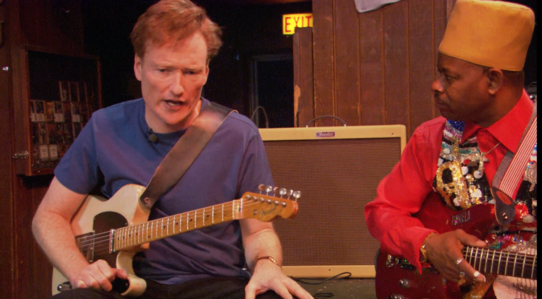 Conan plays the blues, Lil' Ed, Late Night with Conan O'brien, Rock and Blues Muse